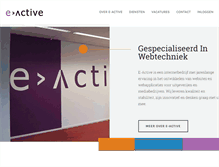 Tablet Screenshot of e-active.nl
